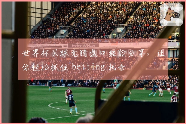 世界杯买球竞猜盘口经验分享，让你轻松抓住 betting 机会